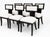 Modern Klismos Style Dining Chairs White Boucle/Ebony Finish For Sale - Image 4 of 5