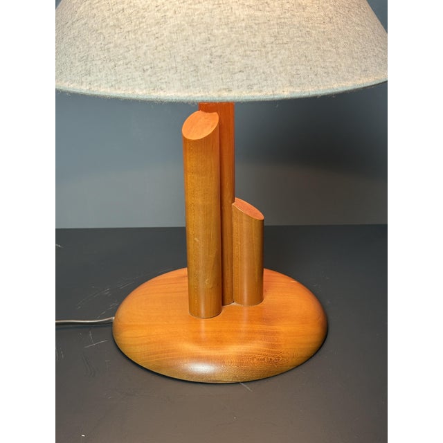 Wood Mid-Century Modern Scandinavian Pine Skyscraper Table Lamp, 1970s For Sale - Image 7 of 9
