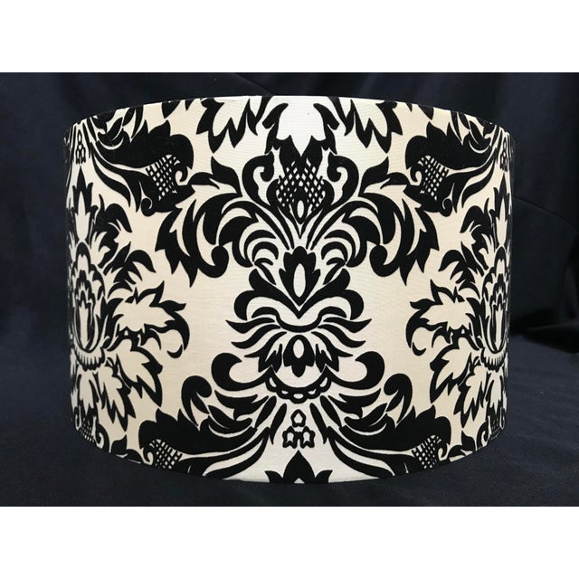 Damask Linen & Black Velvet Type Lamp Shade Chairish