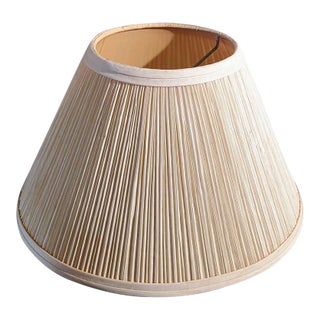 Mid-Century Raffia Pleated Shade For Sale