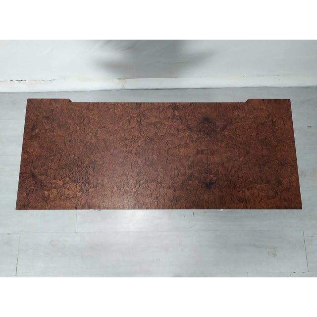 Tan Walnut Console Table, 1920s For Sale - Image 11 of 18