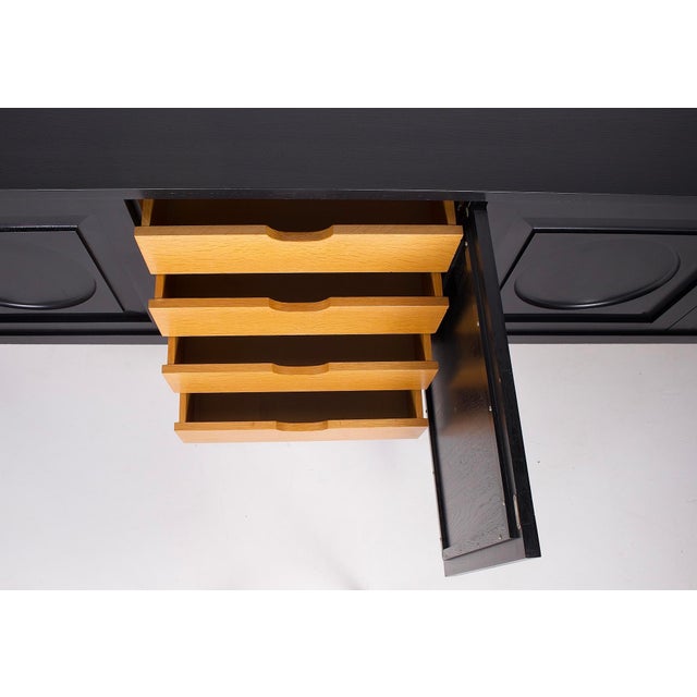1970s Brutalist Blackened Oak Sideboard, 1970s For Sale - Image 5 of 8