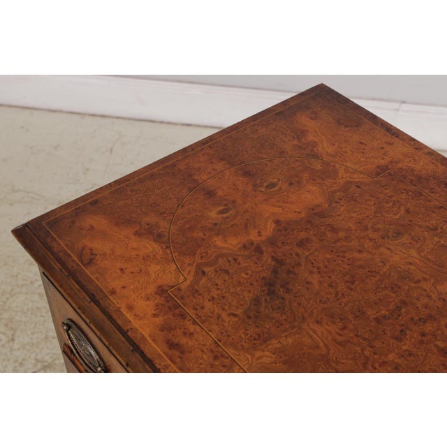 Burl Elm Inlaid Serving Table or Console For Sale - Image 9 of 16