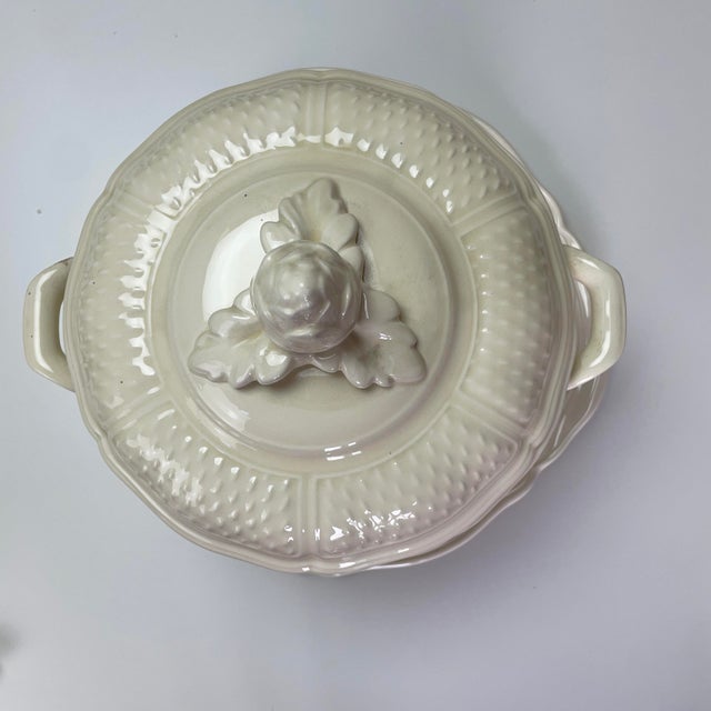 Gien Soup Tureen with Plate, 1980s For Sale - Image 3 of 12