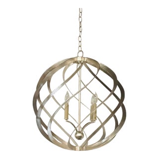 Currey & Company Silver Orb Roussel Chandelier For Sale