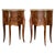 Pair Antique French Louis XV Marquetry Marble Top Nightstands with Two Drawers For Sale - Image 15 of 18