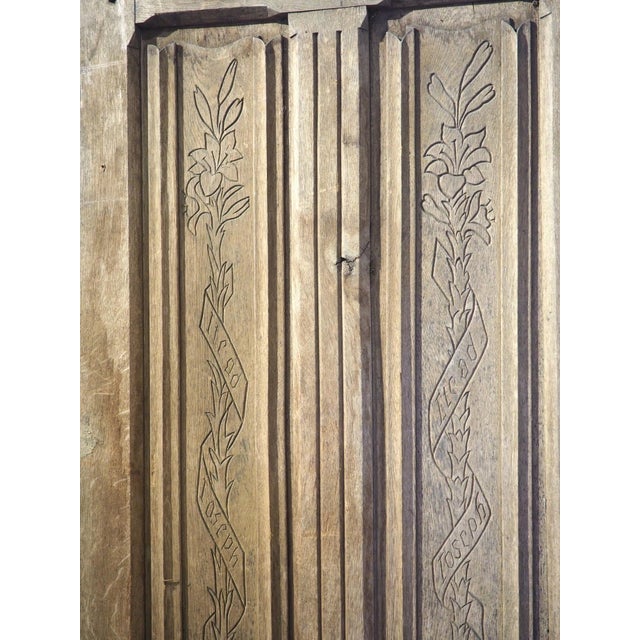 19th Century Pair of Double Sided 19th Century French Oak and Iron Cathedral Doors For Sale - Image 5 of 18