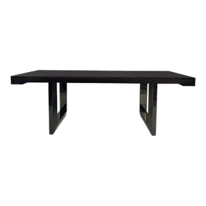 Umberto Asnago Mobilidea Dining Table Palisander Wood and Gun Metal Trim, Italy