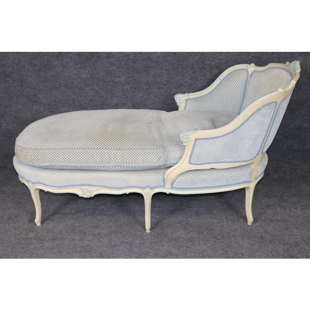 Sophisticated, graceful, and effortlessly refined, this French Louis XVI Style chaise lounge captures the romance and...