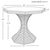 Matthew Izzo Home Octavia 36" Octagonal Light Blue Painted Rattan Pedestal Table For Sale - Image 10 of 11