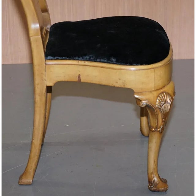 Walnut Queen Anne Dining Chairs, Set of 4 For Sale - Image 12 of 18