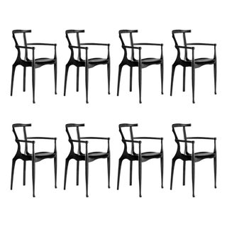 Black Gaulino Chairs by Oscar Tusquets, Set of 8 For Sale