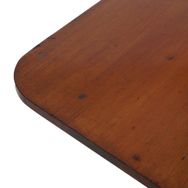Wood Antique Federal Duncan Phyfe Style Acanthus Carved Mahogany Card Table C1830 For Sale - Image 7 of 14