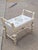 Vintage Chic Turned-Leg Cream Boho Bench For Sale - Image 12 of 13