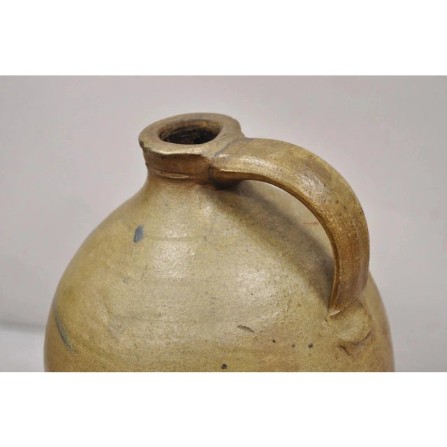 Antique Stoneware Pottery 2 Gallon Water Jug Pitcher Cobalt Blue Painted "2" For Sale In Philadelphia - Image 6 of 13