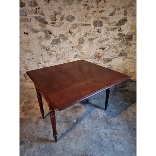 Antique English Mahogany Drop-Leaf Table For Sale - Image 4 of 18