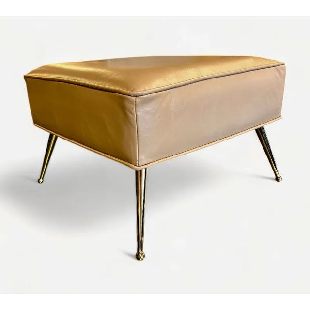 This bespoke pair of MCM inspired foot stools are crafted in supple Camel Italian leather with clean and elegant lines....