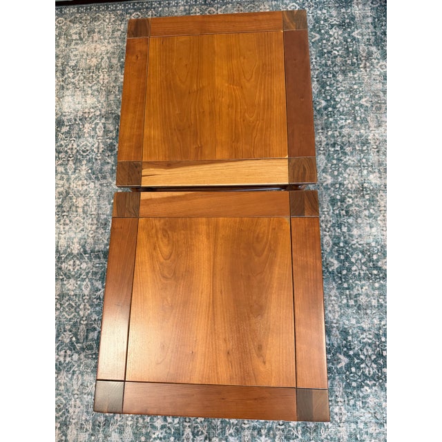 1950s 1950s Heritage-Henredon Mid-Century Square Side Tables, Fully Restored — A Pair For Sale - Image 5 of 9