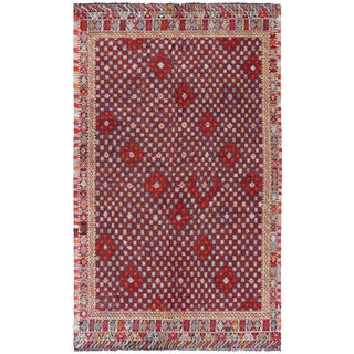 Doris Leslie Blau Mid-20th Century Handmade Vintage Rag Rug For Sale