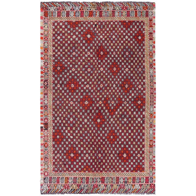 Doris Leslie Blau Mid-20th Century Handmade Vintage Rag Rug For Sale