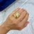 Roberto Coin Martellato 18k Yellow Gold Hammered Dome Ruby Cocktail Ring, Size 6.5 For Sale - Image 9 of 9