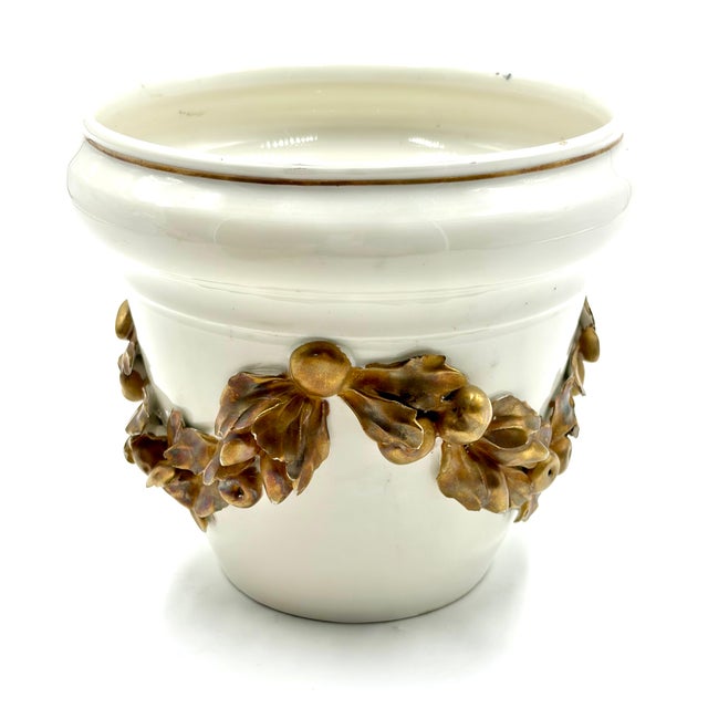 Vintage Petite Italian Ceramic Jardiniere Cachepot For Sale In Houston - Image 6 of 6