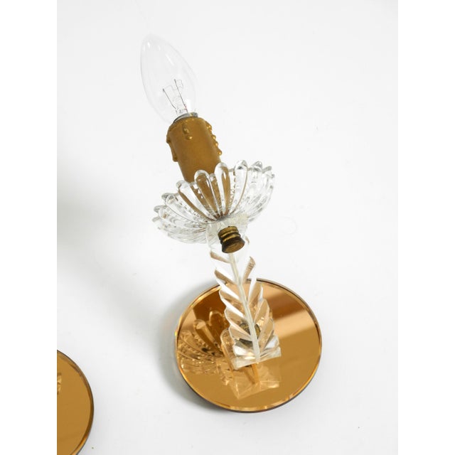 Italian Wall Lamps in Glass and Mirror, 1960s, Set of 2 For Sale - Image 4 of 13