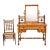 Bird's-Eye Maple Faux Bamboo Dressing Table and Chair by R J Horner & Co For Sale