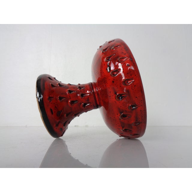 Black Italian Strawberry Ceramic Vase by Fratelli Fanciullacci for Bitossi, 1960s For Sale - Image 8 of 18