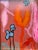 Delightful acrylic painting by AK Hardeman on painting showing her usual energy and masterful sense of color and movement....