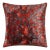 Hand-Knotted Silk Velvet Ikat Pillow - 16x16 Midnight & Silver Wave For Sale