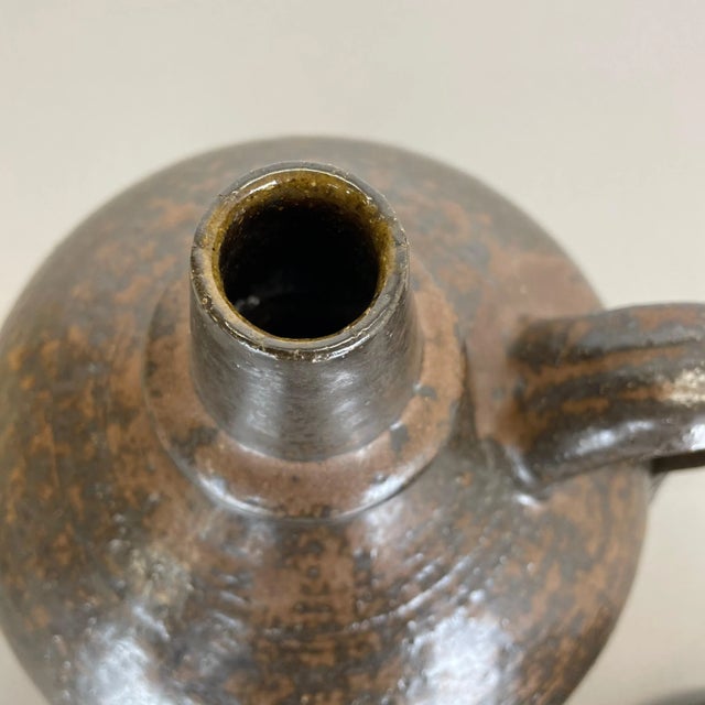 Brown Abstract Pottery Vase Objects from Rudi Stahl, Germany, 1970s, Set of 2 For Sale - Image 8 of 18