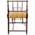 Brown 1960s French Regency Faux Bamboo Window Bench in Gold Floral Damask For Sale - Image 8 of 9