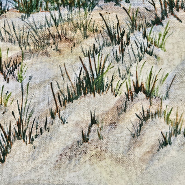 Mid 20th Century Seagull Oceanscape Beach Oil Painting by Judy Rathburn Whitney For Sale - Image 5 of 8