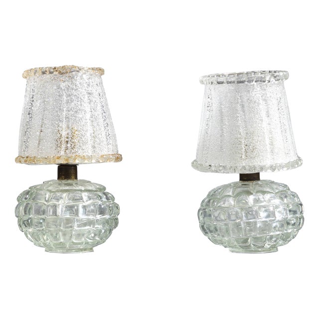 Table Lamps by Barovier & Toso, 1940s, Set of 2 For Sale