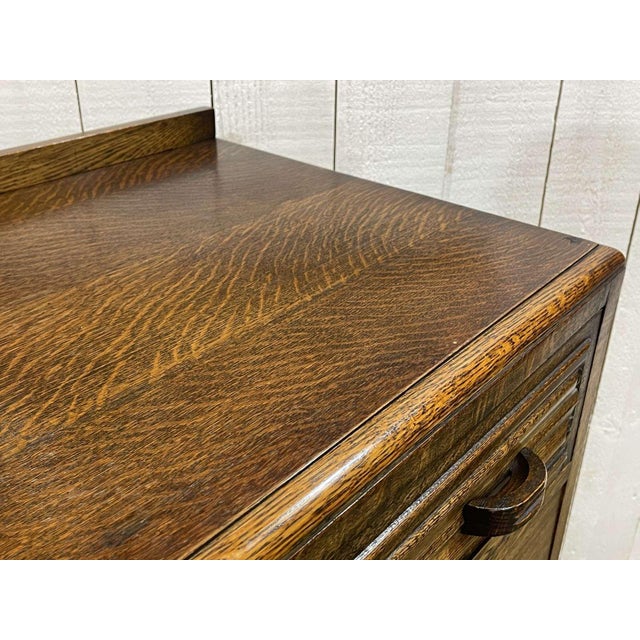 English Art Deco Style Oak Chest of Drawers, 1950s For Sale - Image 4 of 15