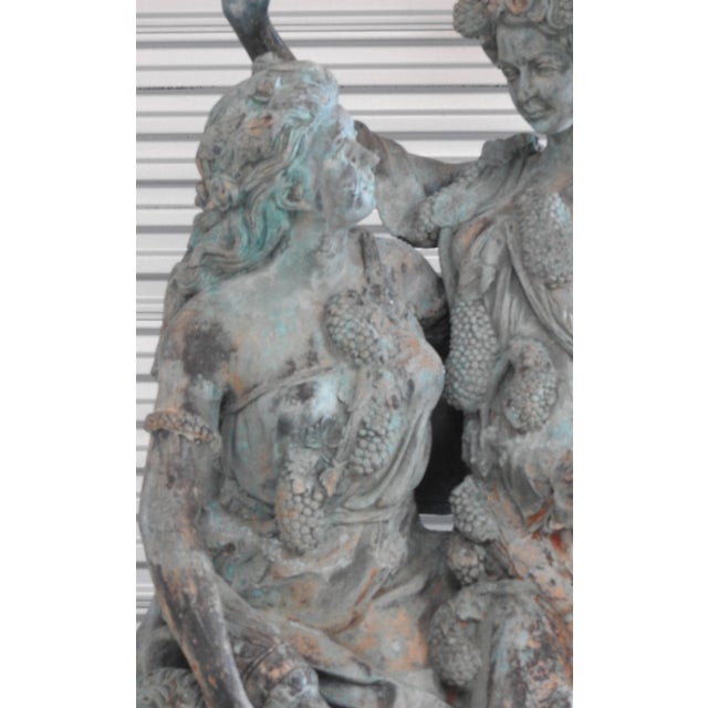 1920s Art Deco Italian Bronze Harvest of Grapes Celebration For Sale - Image 5 of 11