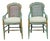 Pair Italian Neoclassical Painted Cane Back Armchairs – Chiavari Style, Mid-Century Italian Export Chairs a Pair For Sale