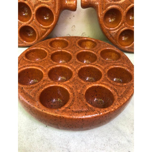 C. 1950 French Majolica Snail Plates- Set of 5 For Sale - Image 4 of 6