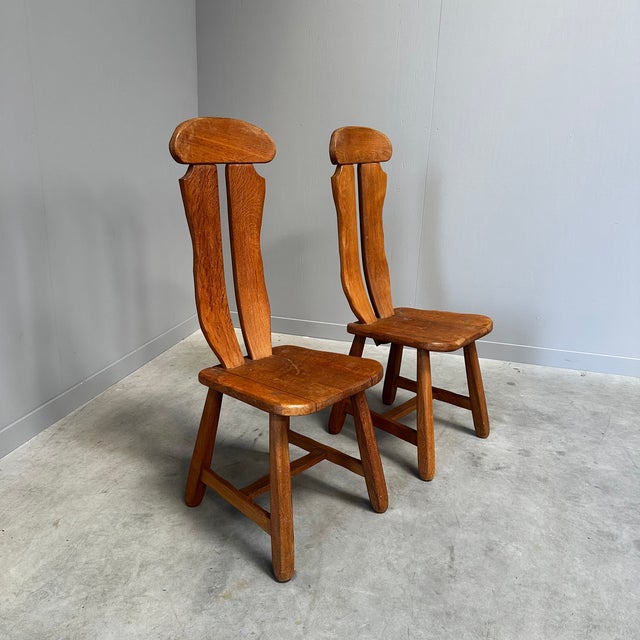 Mid-Century Modern Vintage Dining Chairs by De Puydt, Belgium, 1960s, Set of 2 For Sale - Image 3 of 8