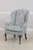 Pair Jungle Boogie Monkey Toile Upholstered Wing Chairs For Sale - Image 4 of 14