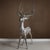 Corviglia Standing Deer Statue- Aluminum Metal Sculpture For Sale - Image 4 of 5