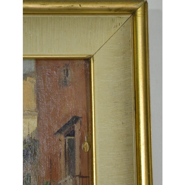 Vincenzo Canino, Seascape and Coastal Village, Naples, 1925, Oil on Canvas For Sale - Image 10 of 16