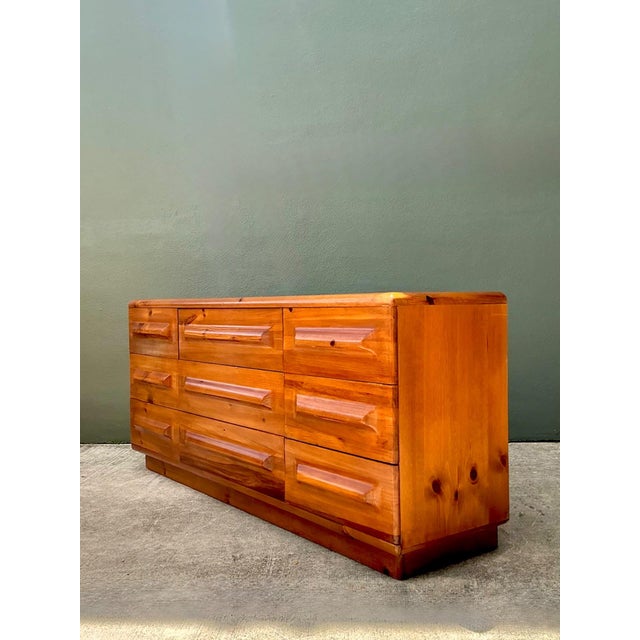 Vintage MCM Knotty Pine Dresser For Sale - Image 17 of 18