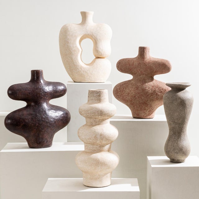 2020s Whisper Vase, Brown Handmade Object Sculpture For Sale - Image 5 of 7