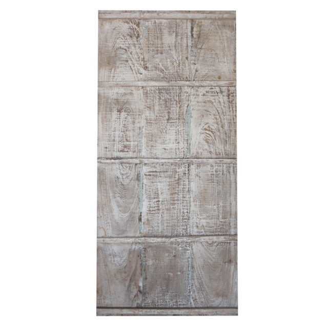 1920s Vintage Indian Carved Ganesha Barn Door – Handcarved Wall Art Yoga Decor 96x40 For Sale - Image 5 of 8