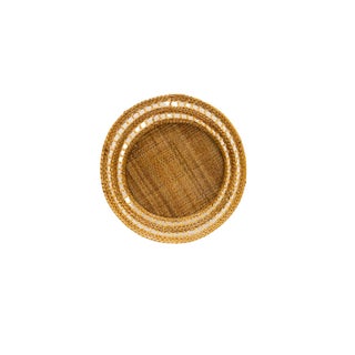 Round Woven Basket, 20" For Sale