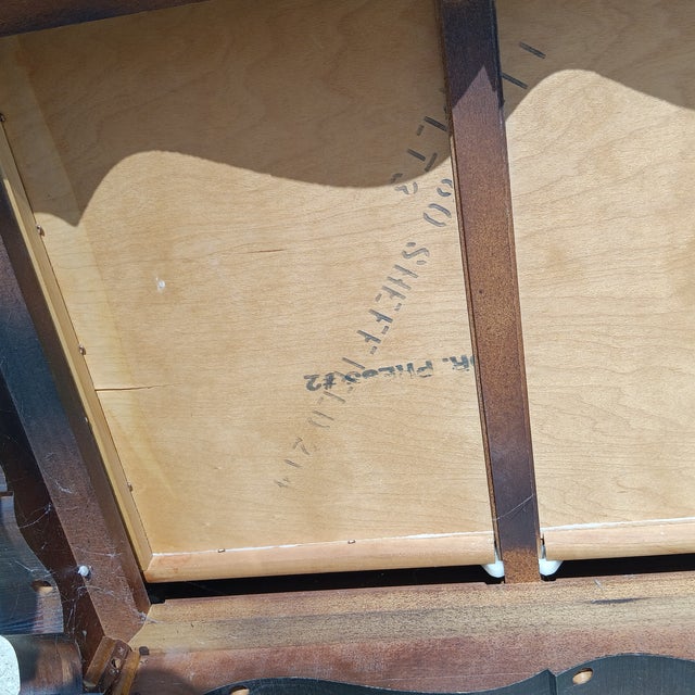 Vintage Thomasville Mid Century Modern Solid Wood Console For Sale - Image 16 of 18