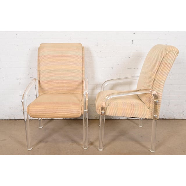 Leon Frost for Lion in Frost Modern Art Deco Lucite Armchairs, Set of Six For Sale - Image 9 of 12