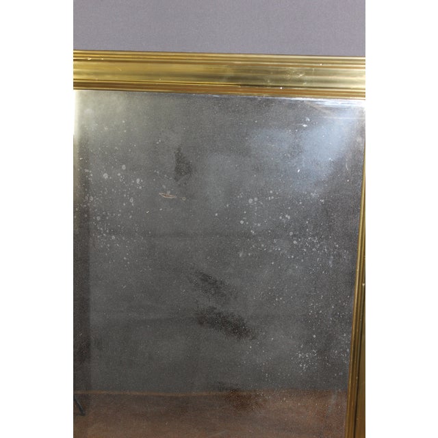 Gold Brass and Mercury Bistro Mirror, 19th Century For Sale - Image 8 of 14